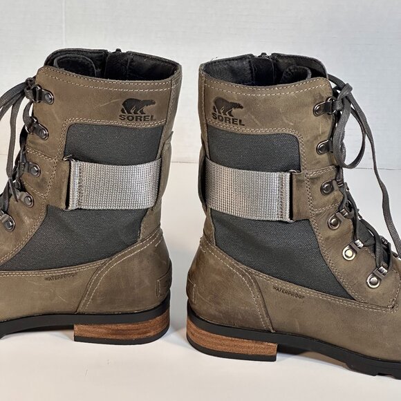 Sorel Brown Lace-Up Combat Boots - Picture 13 of 16